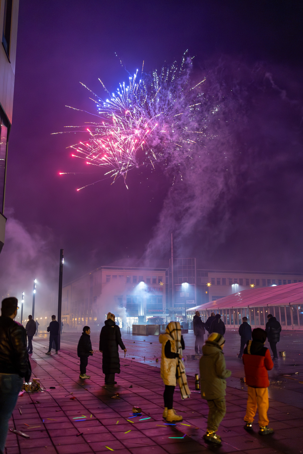 Feuerwerk am Marktplatz Neubrandenburg