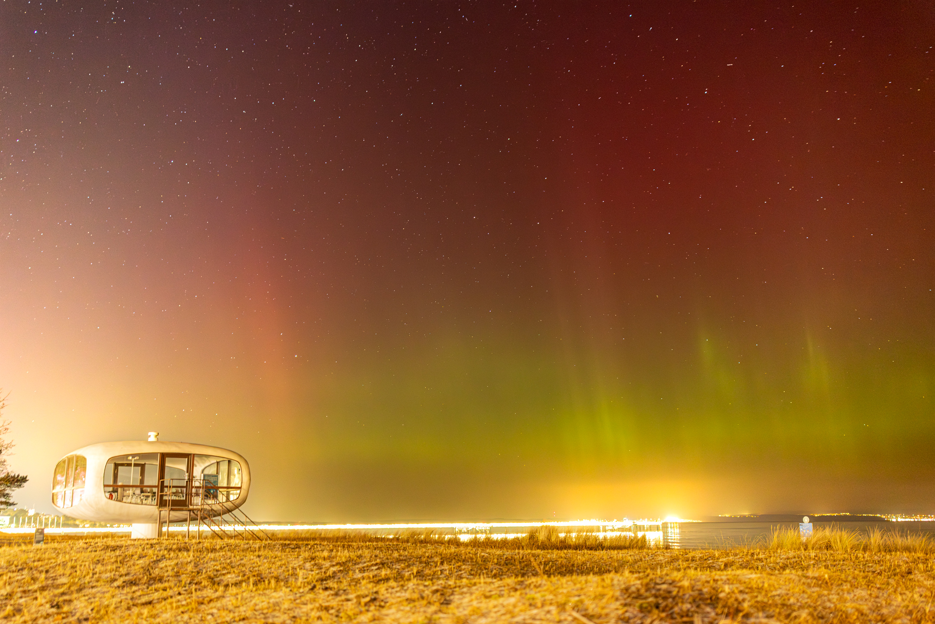 Aurora borealis über Rügen