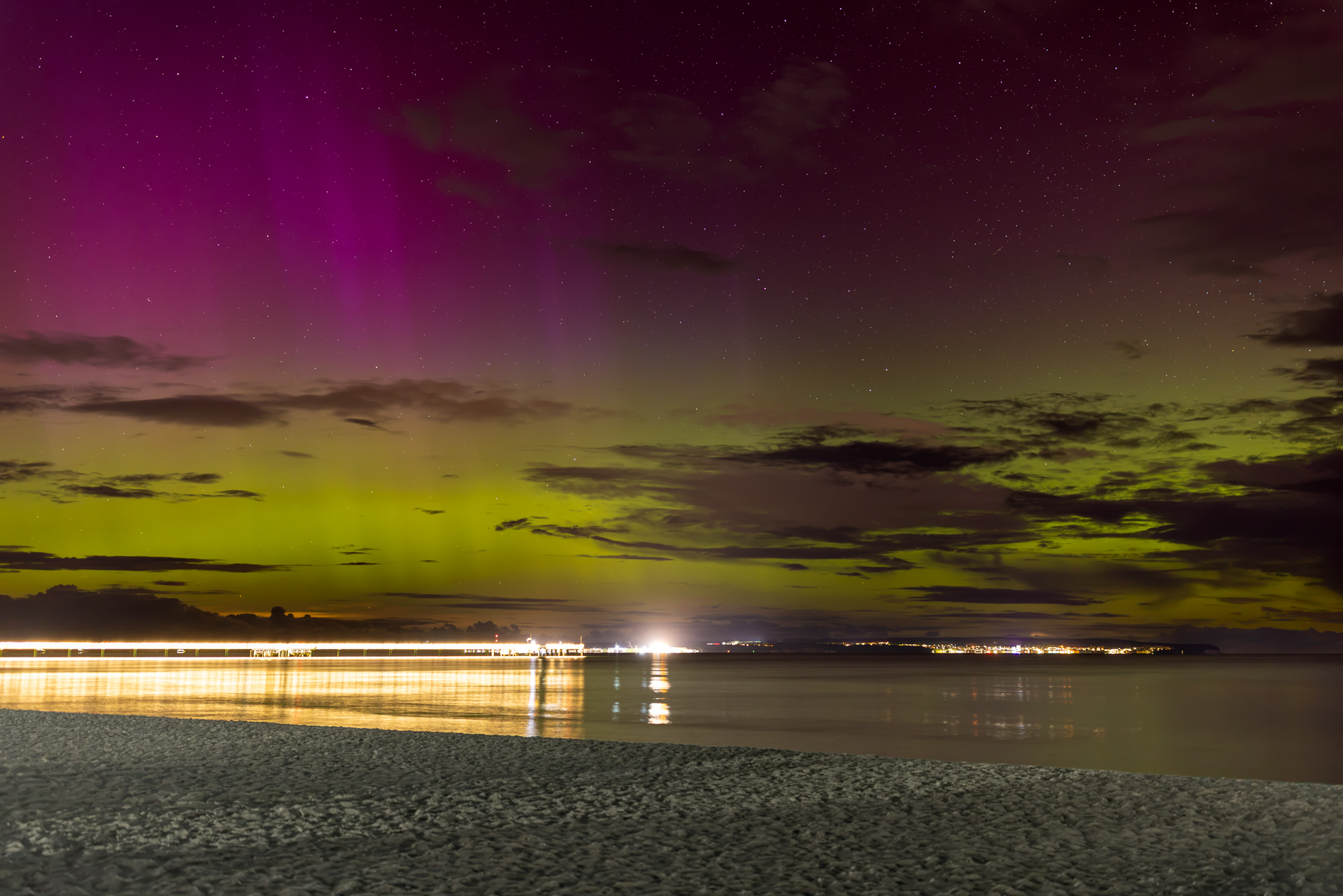 Aurora borealis über Rügen