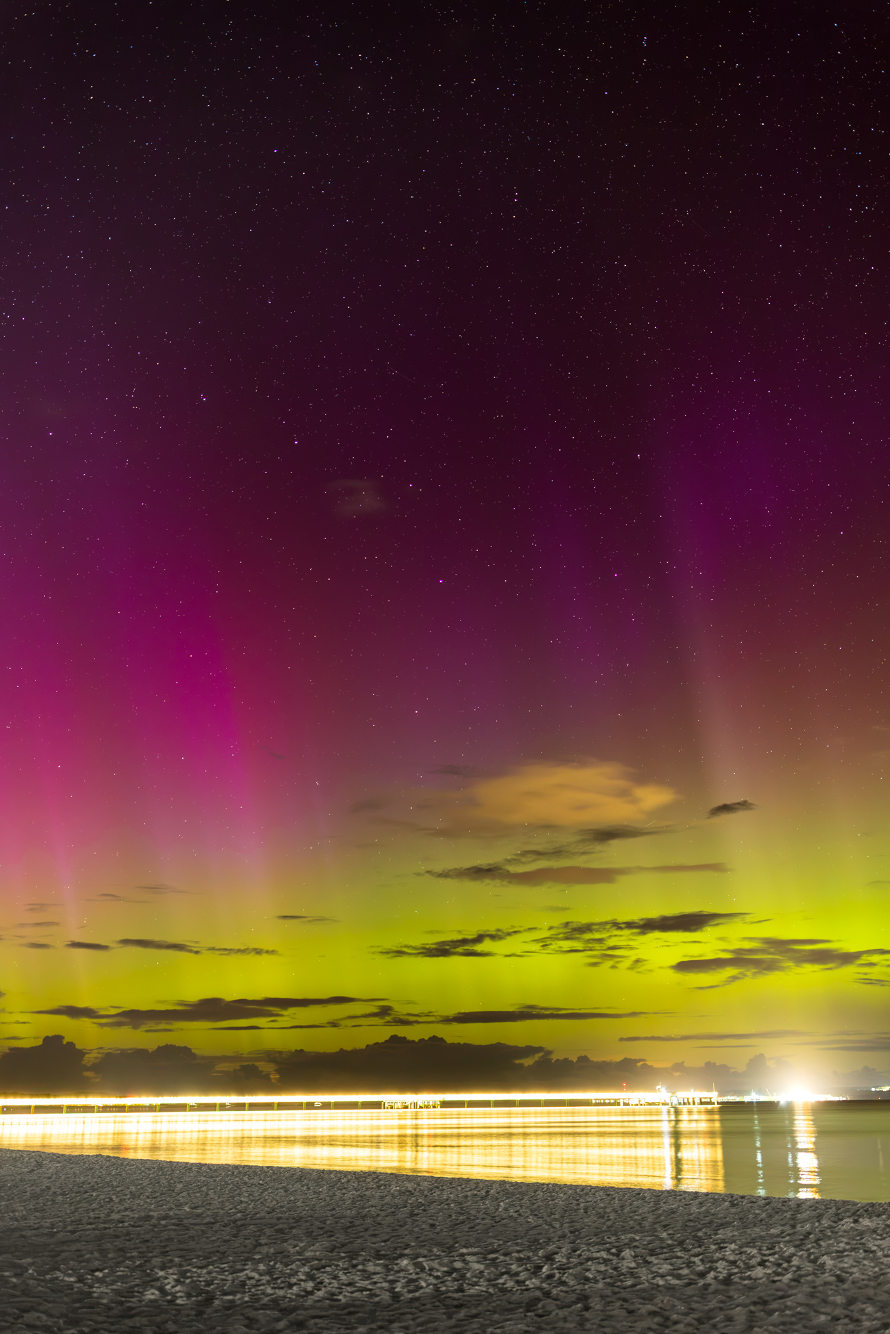 Aurora borealis über Rügen