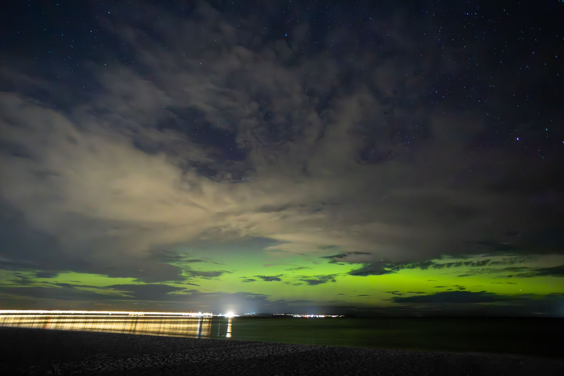 Aurora borealis über Rügen